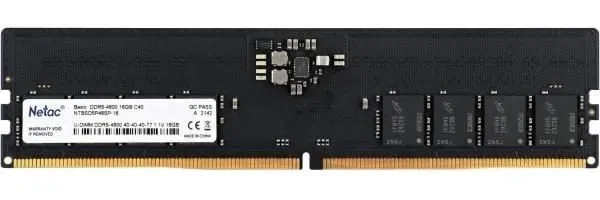 Модуль памяти Netac Basic, NTBSD5P48SP-16, DDR5 DIMM, 16Gb, 4800Mhz, C40 — 16GB DDR5 4800MHz — купить в Lirotech