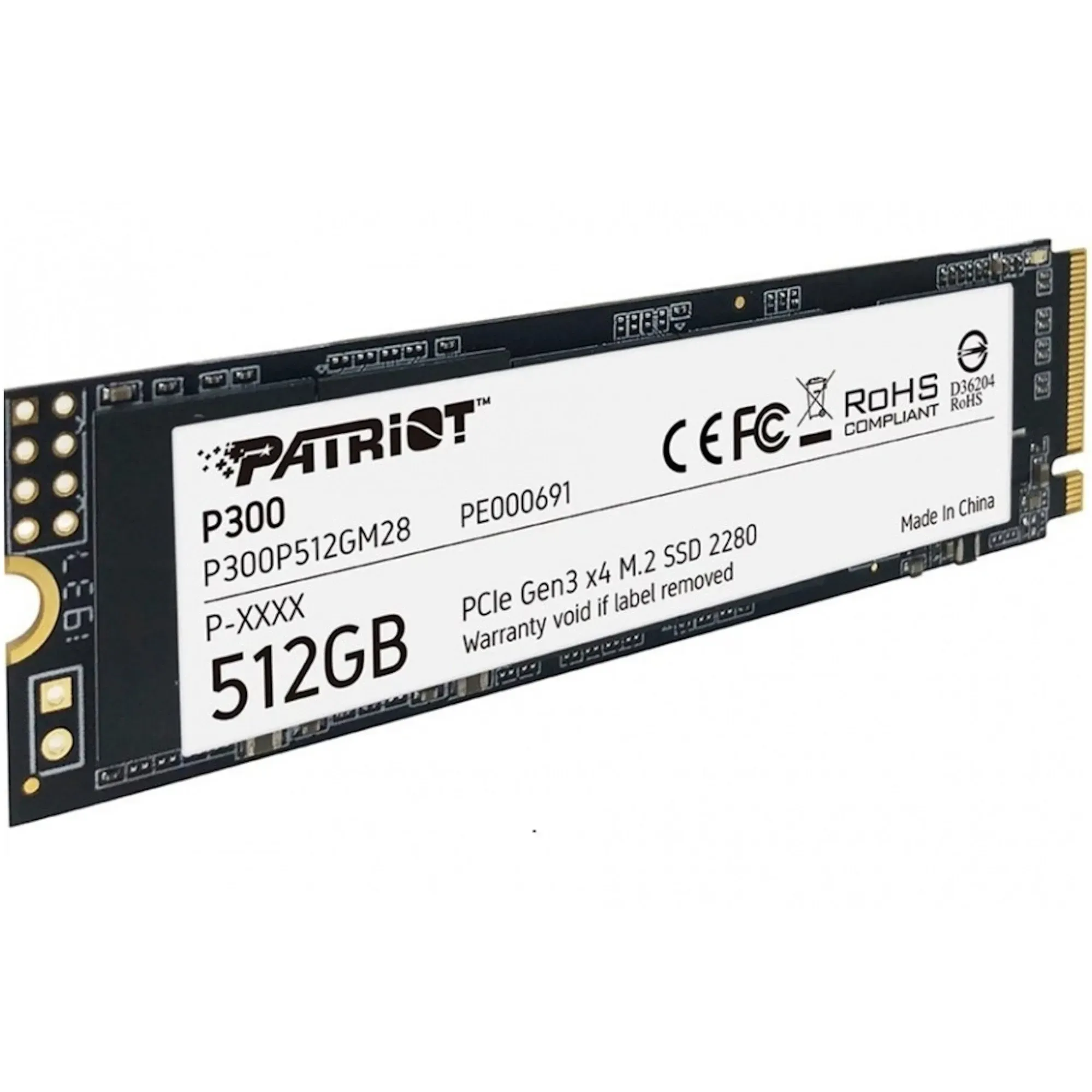 Твердотельный накопитель SSD 512 Gb M.2 PCI-E Patriot P300 P300P512GM28 — фото 4