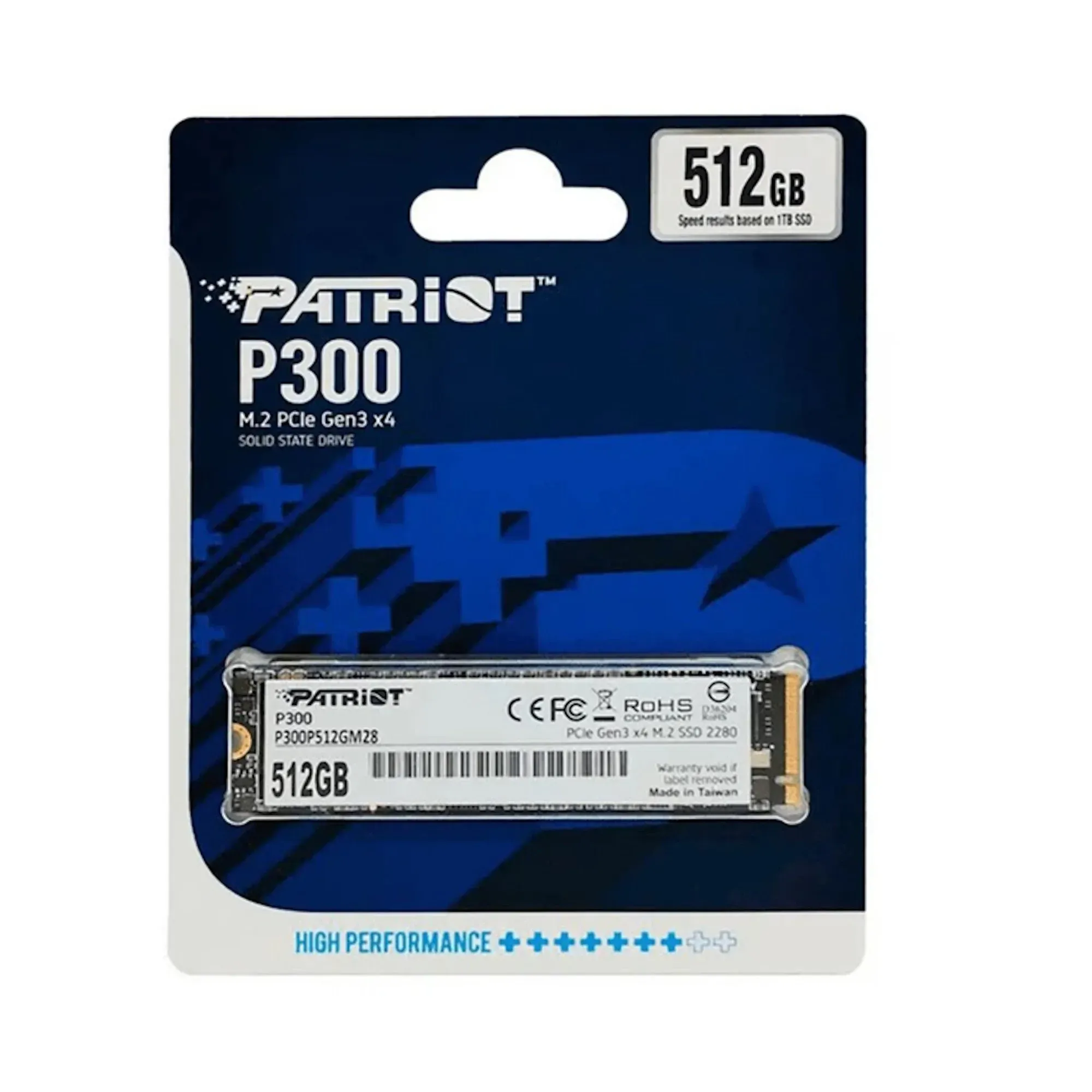 Твердотельный накопитель SSD 512 Gb M.2 PCI-E Patriot P300 P300P512GM28 — фото 1