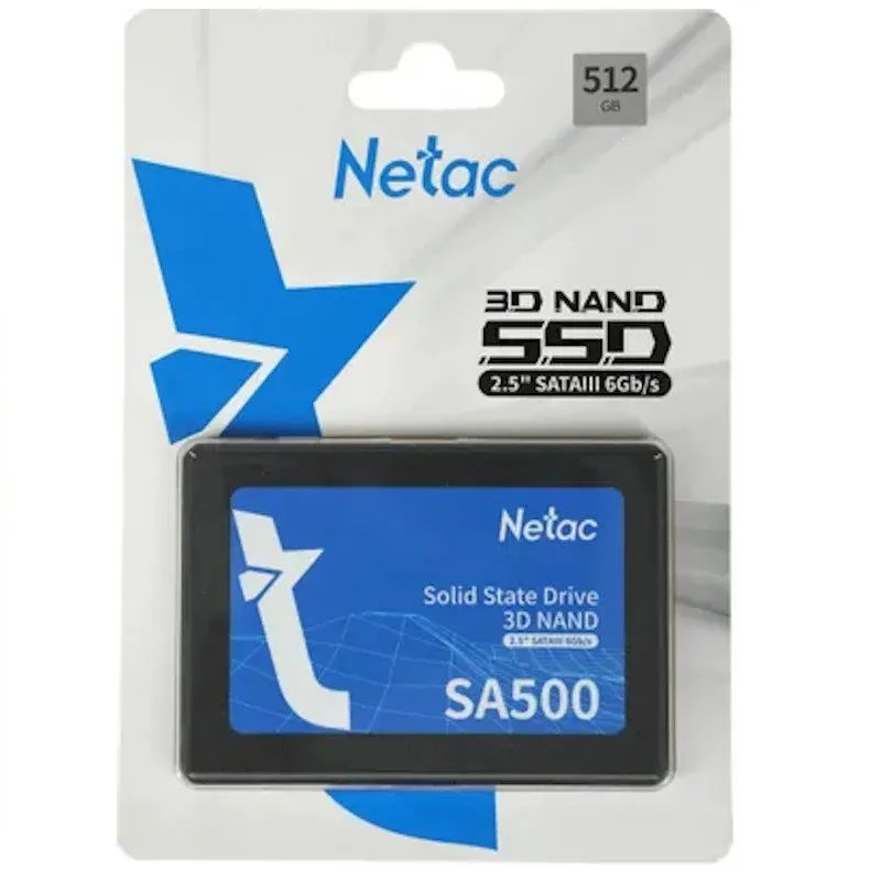 Netac SA500 2.5 SATAIII 3D NAND SSD 512GB, R/W up to 520/450MB/s — фото 1