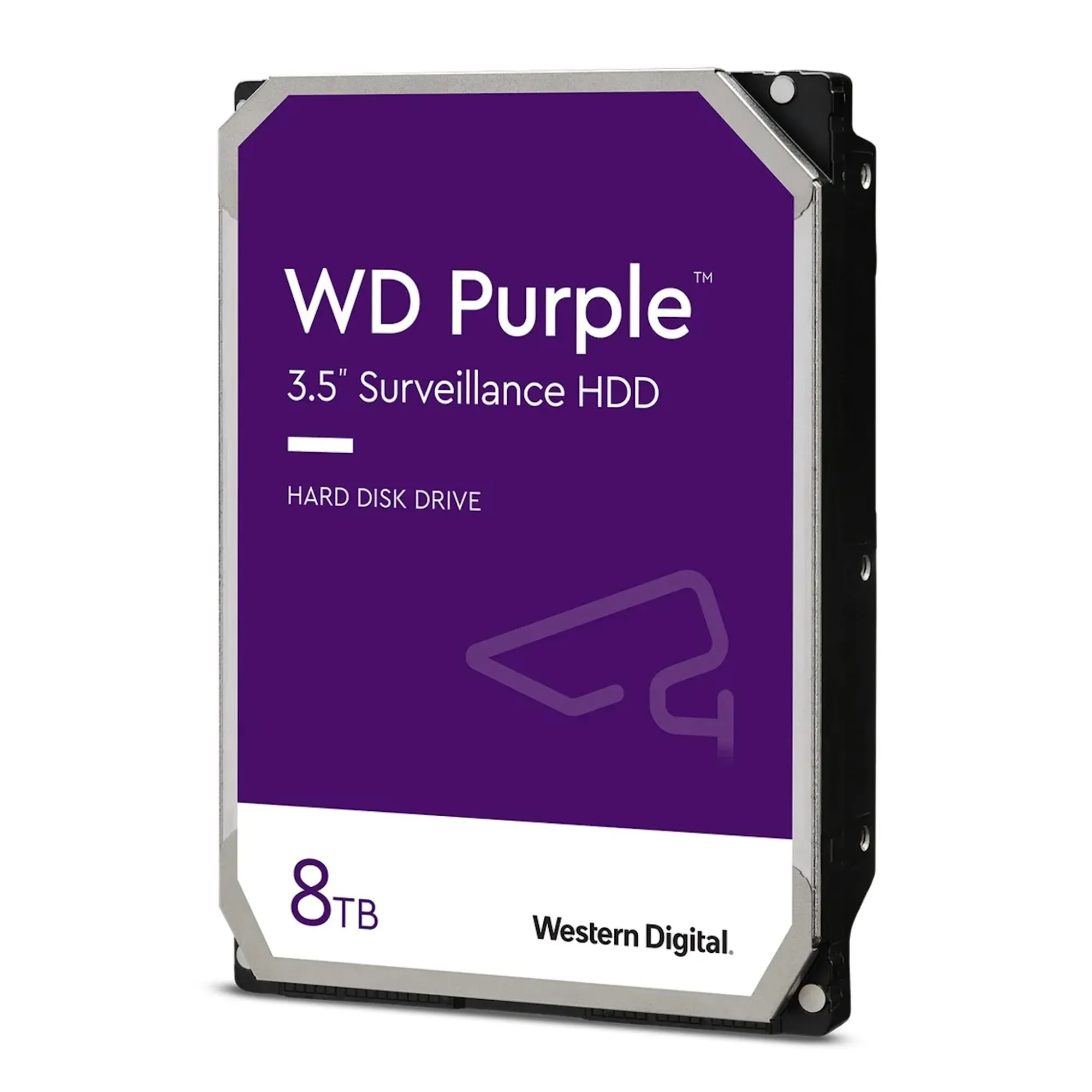 HDD Video Surveillance WD Purple 8TB CMR, 3.5'', 256MB, 5640 RPM, SATA, TBW: 180 — фото 1