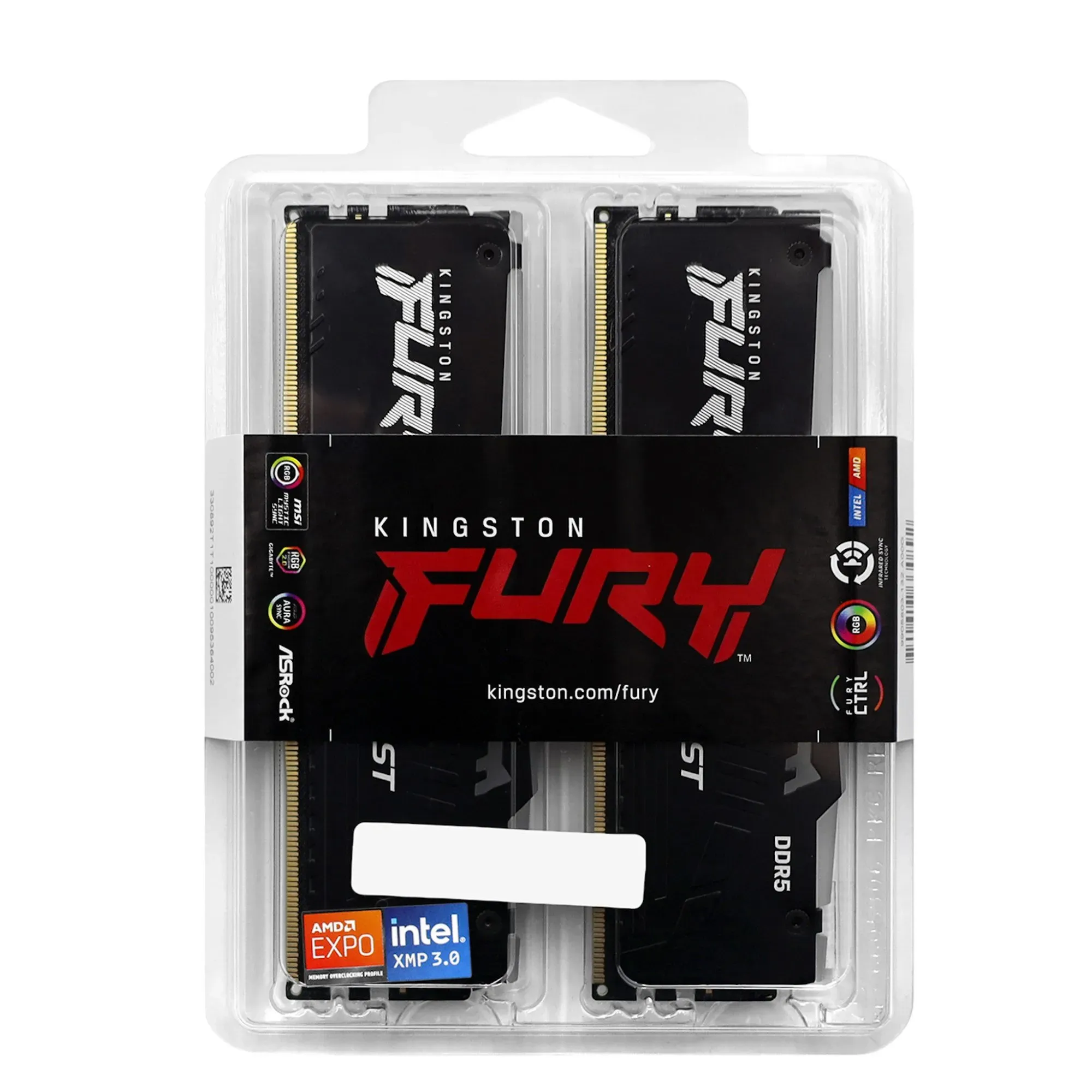 Модуль памяти Kingston Fury Beast RGB EXPO KF560C36BBE2AK2-32 DDR5 DIMM 32G KIT (2x16) 6000MHz CL36 — фото 5