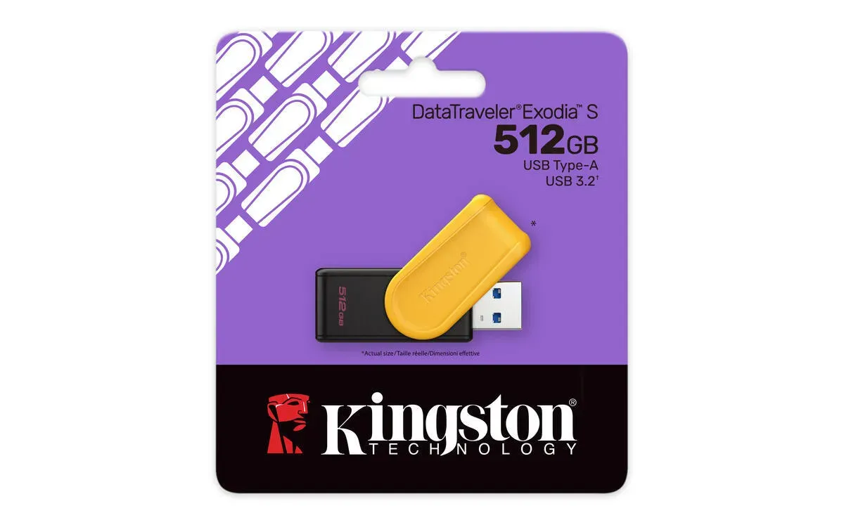 USB Флеш 512B 3.2 Kingston DTXS/512GB черный/желтый — фото 3