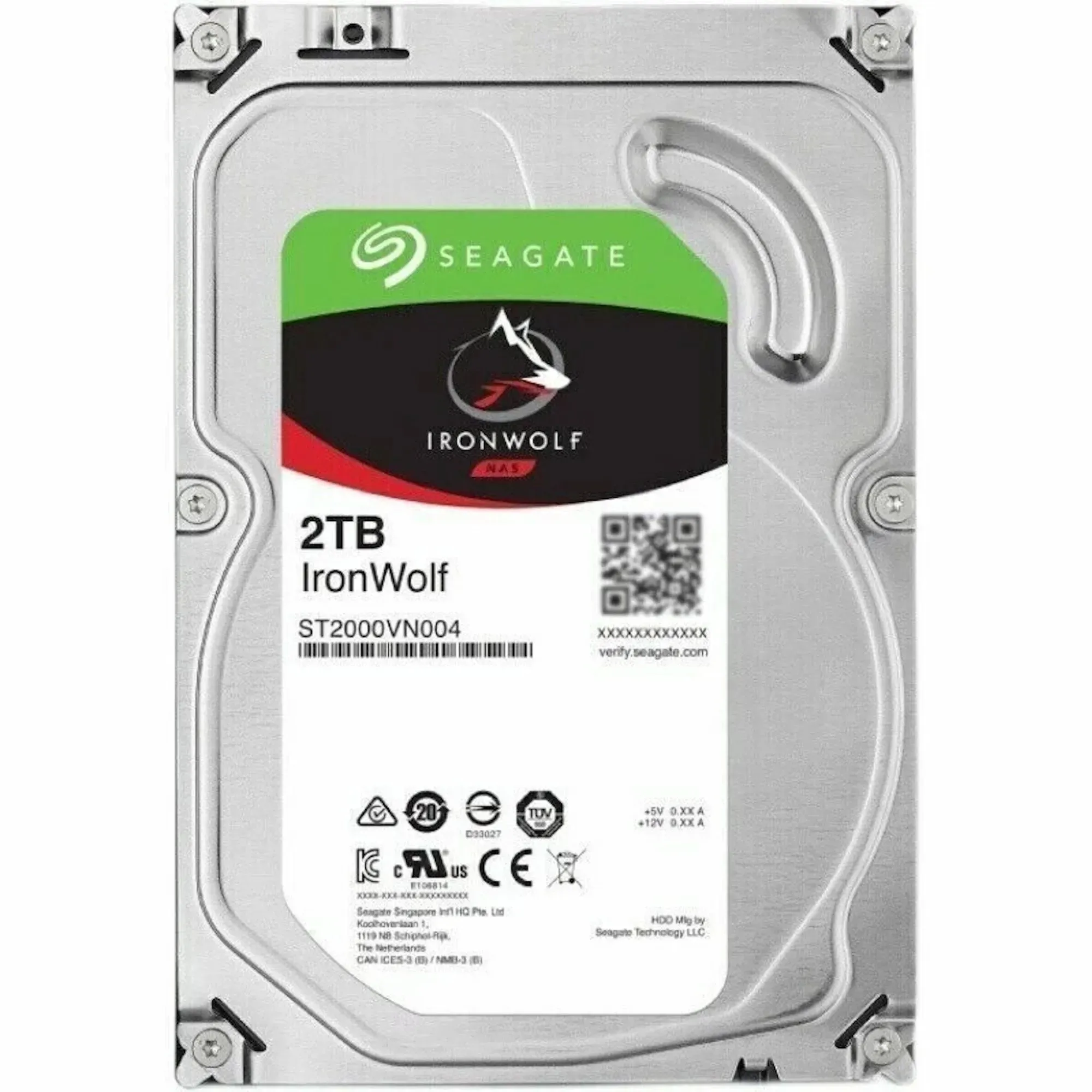 SEAGATE HDD IronWolf NAS (3.5''/2TB/SATA 6Gb/s/rpm 5400) — фото 1
