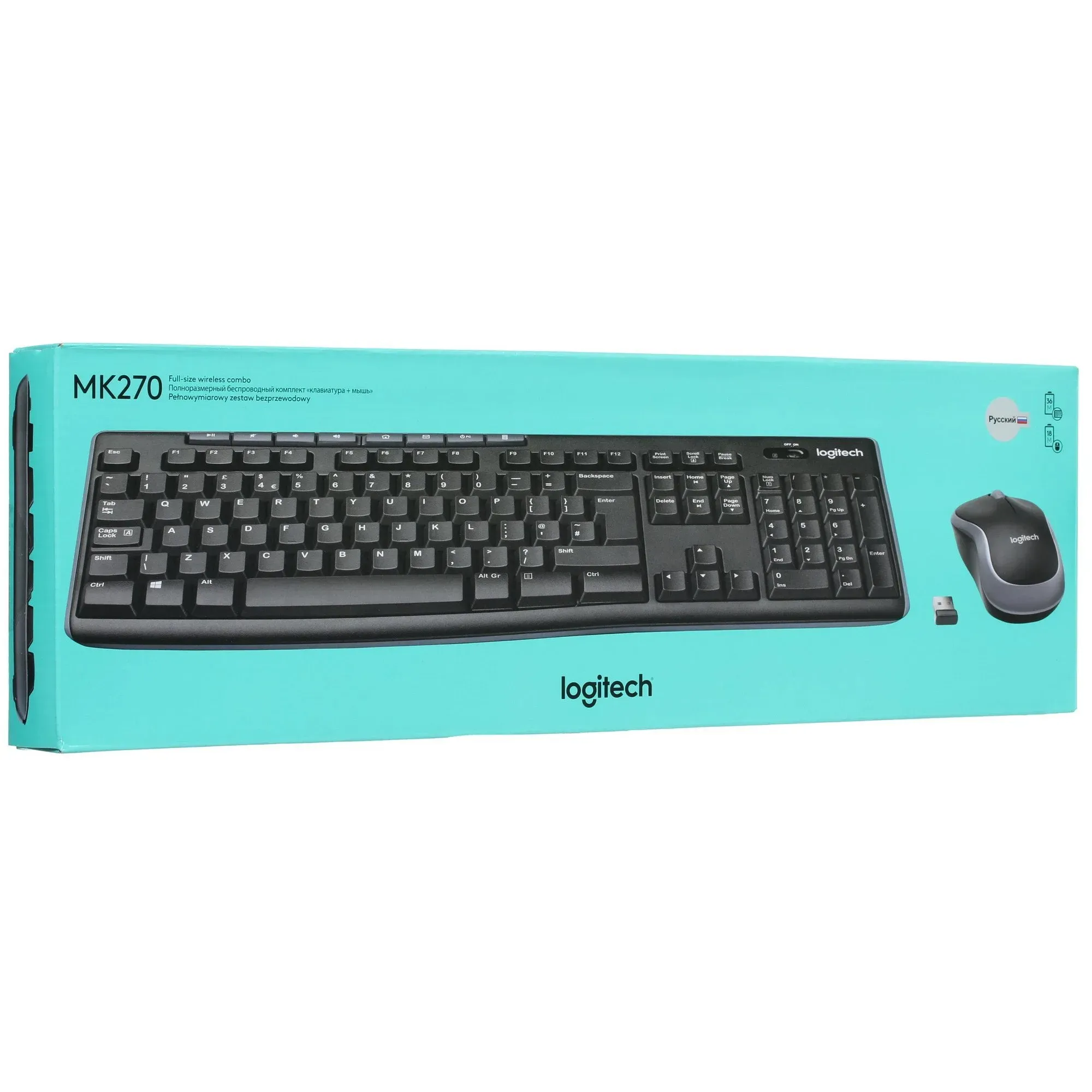 LOGITECH MK270 Wireless Combo - BLACK - RUS — фото 4