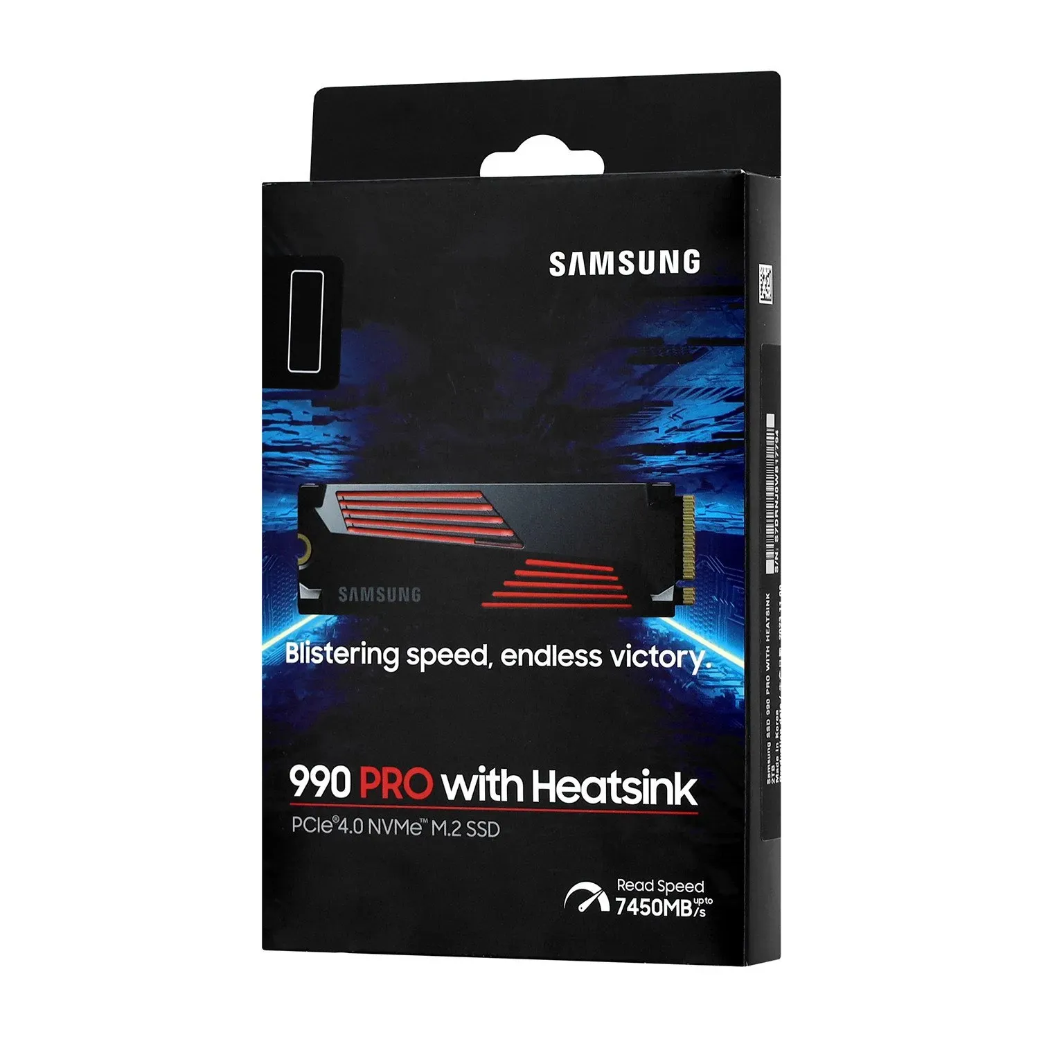 Твердотельный накопитель 1Tb SSD Samsung 990 PRO, M.2 PCIe4.0 NVMe1.3, TBW 600, R7450MB/s W6900MB/s — фото 1