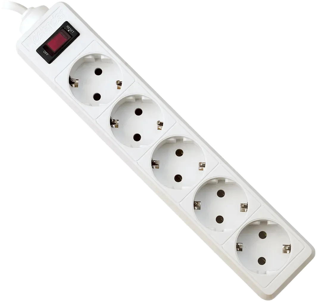 Сетевой фильтр Defender ES 5.0 - 5,0 М, 5 розеток, белый — купить в Lirotech