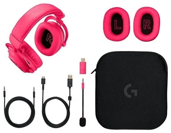 Наушники-гарнитура беспроводная Logitech G PRO X 2 розовый — фото 2