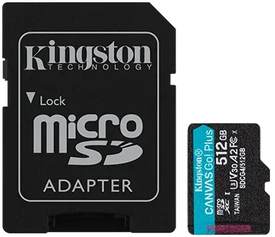 Карта памяти MicroSD 512GB Class 10 U3 Kingston SDCG4/512GB — купить в Lirotech