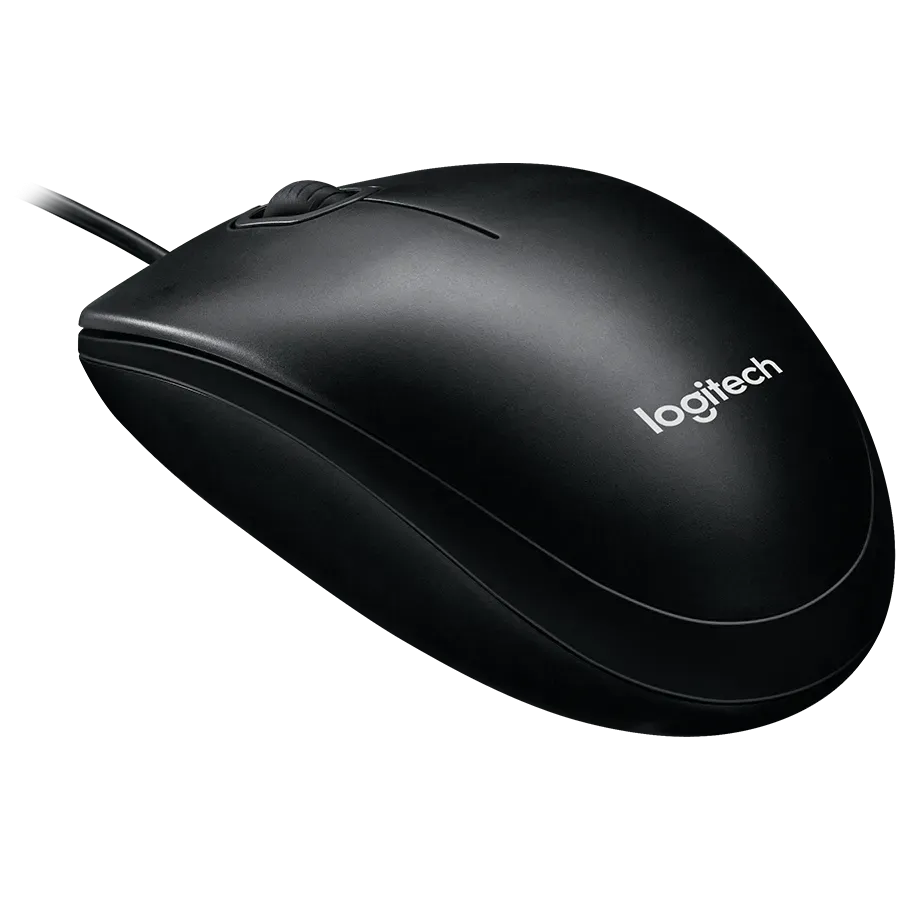 LOGITECH B100 Corded Mouse - BLACK - USB - B2B — фото 3
