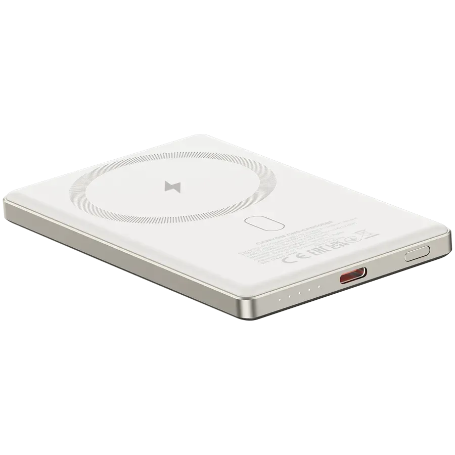 CANYON power bank OnPower 505 slim Magnetic 5000 mAh PD20W Beige — фото 5