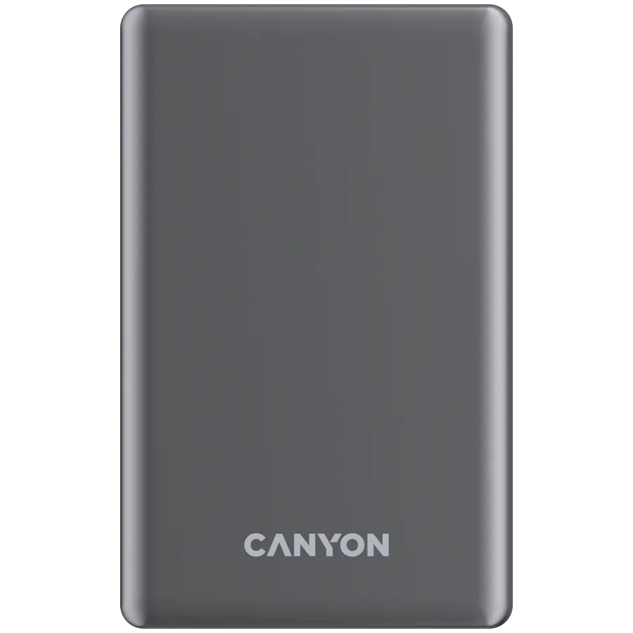 CANYON power bank OnPower 510 slim Magnetic 10000 mAh PD20W Dark Grey — купить в Lirotech
