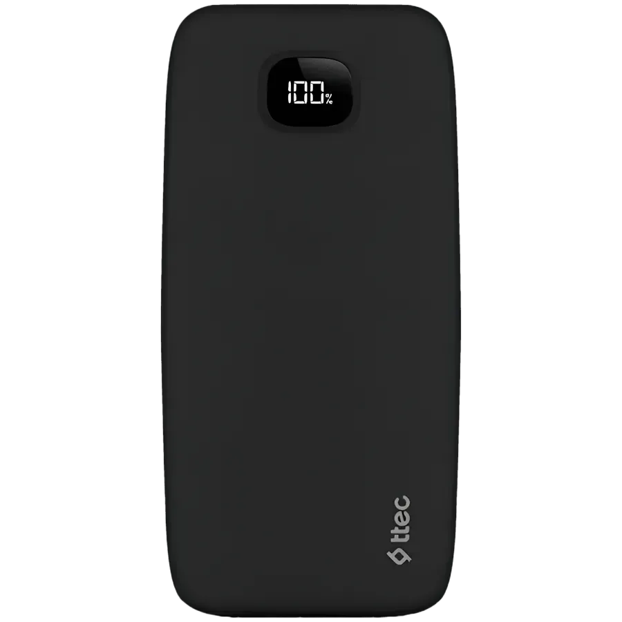 ttec ChargeUp Pro LCD 10.000mAh PD 20W Powerbank Black — фото 4