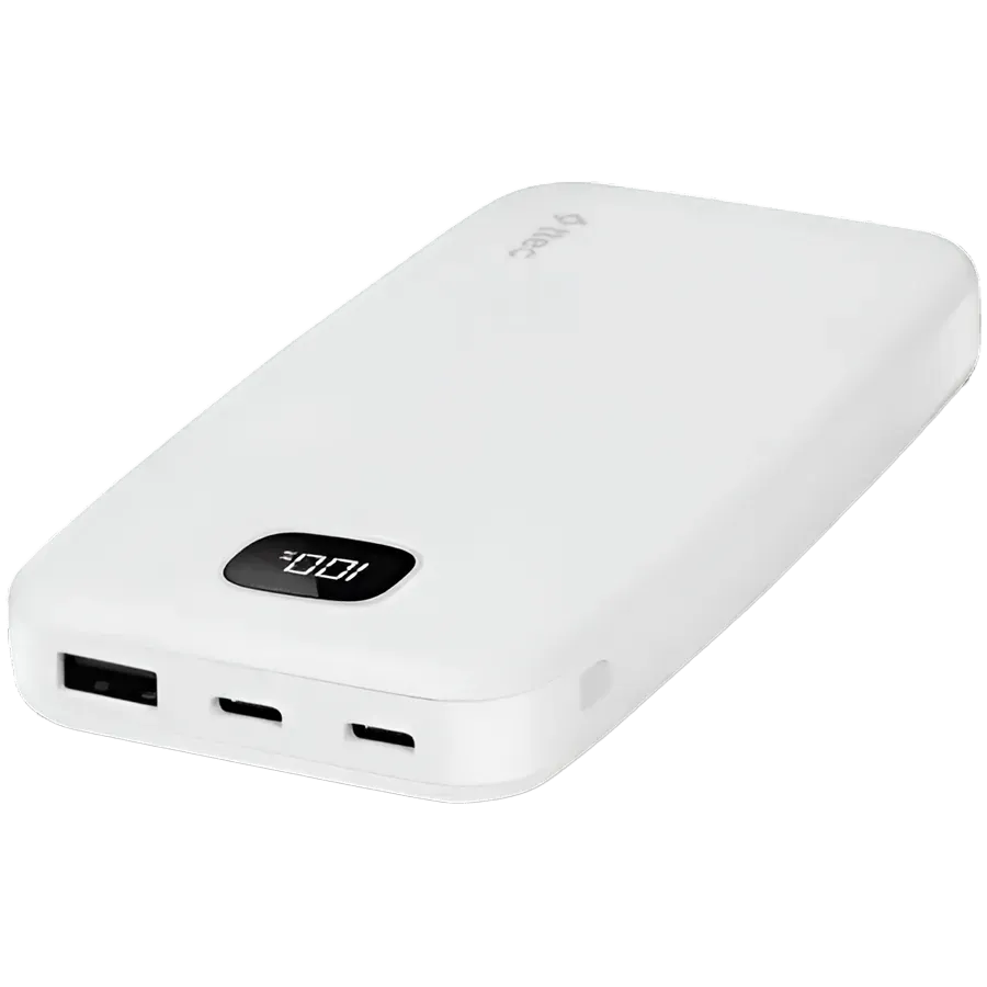 ttec ChargeUp Pro LCD 10.000mAh PD 20W Powerbank White — фото 2