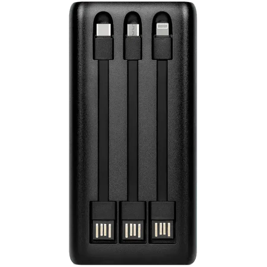 ttec PowerSlim Trio LCD 10.000mAh PD 22,5W Powerbank withTrio Cable Black — фото 5