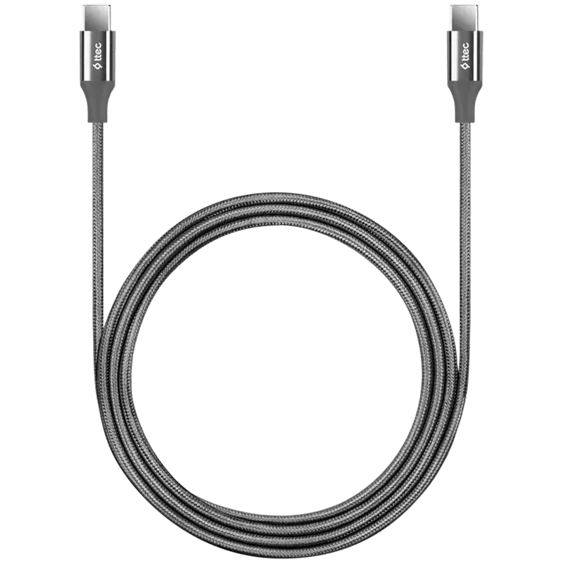 ttec AlumiCable Type-C - Type-C 200cm 65W Fast Charge Cable,Space Grey — купить в Lirotech