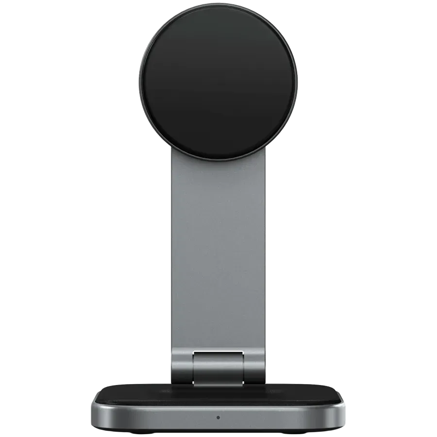 SATECHI 2-in-1 Foldable Qi2 Wireless Charging Stand (Space Gray) — фото 2