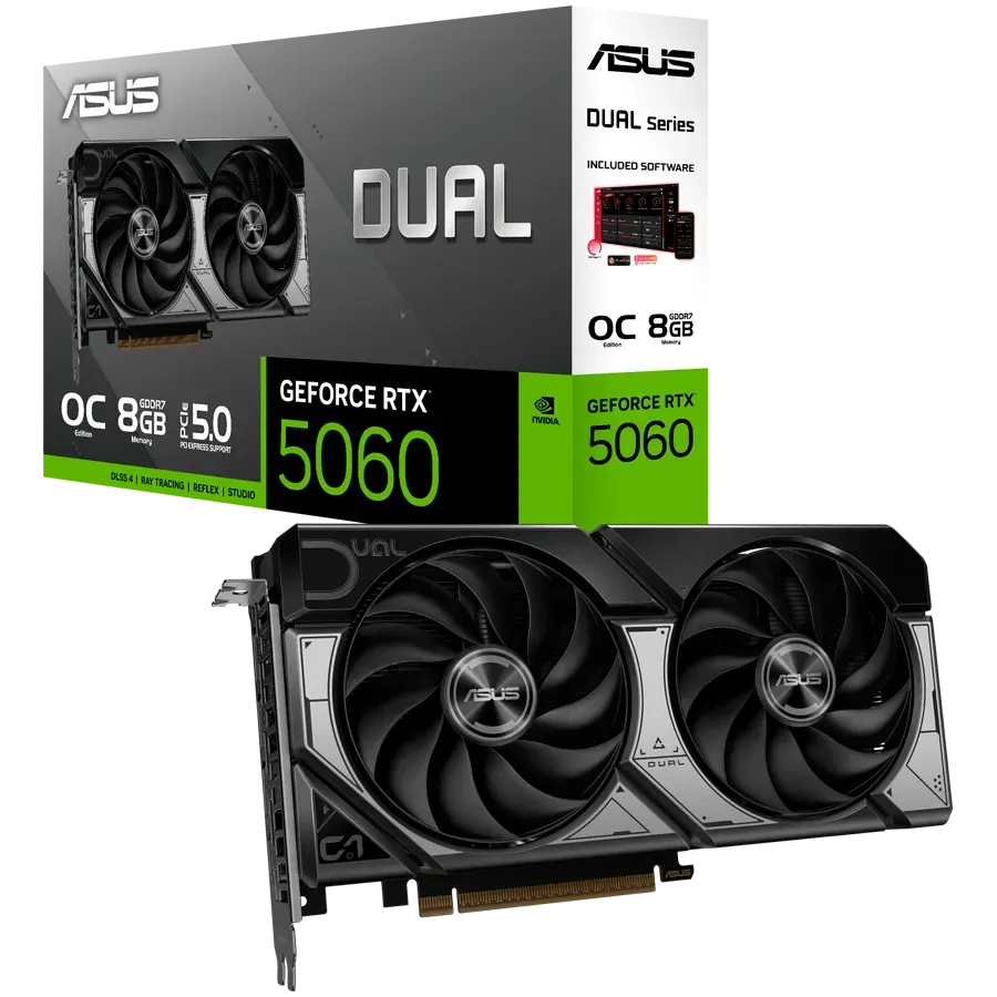 Видеокарта ASUS GeForce RTX 5060 8GB GDDR7 OC Edition — купить в Lirotech