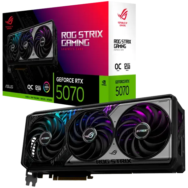 Видеокарта ASUS ROG Strix GeForce RTX 5070 12GB GDDR7 OC Edition — фото 1
