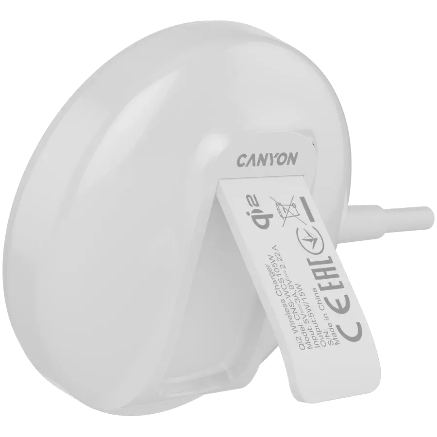 CANYON wireless charger WS-105 15W Qi2 White — фото 4