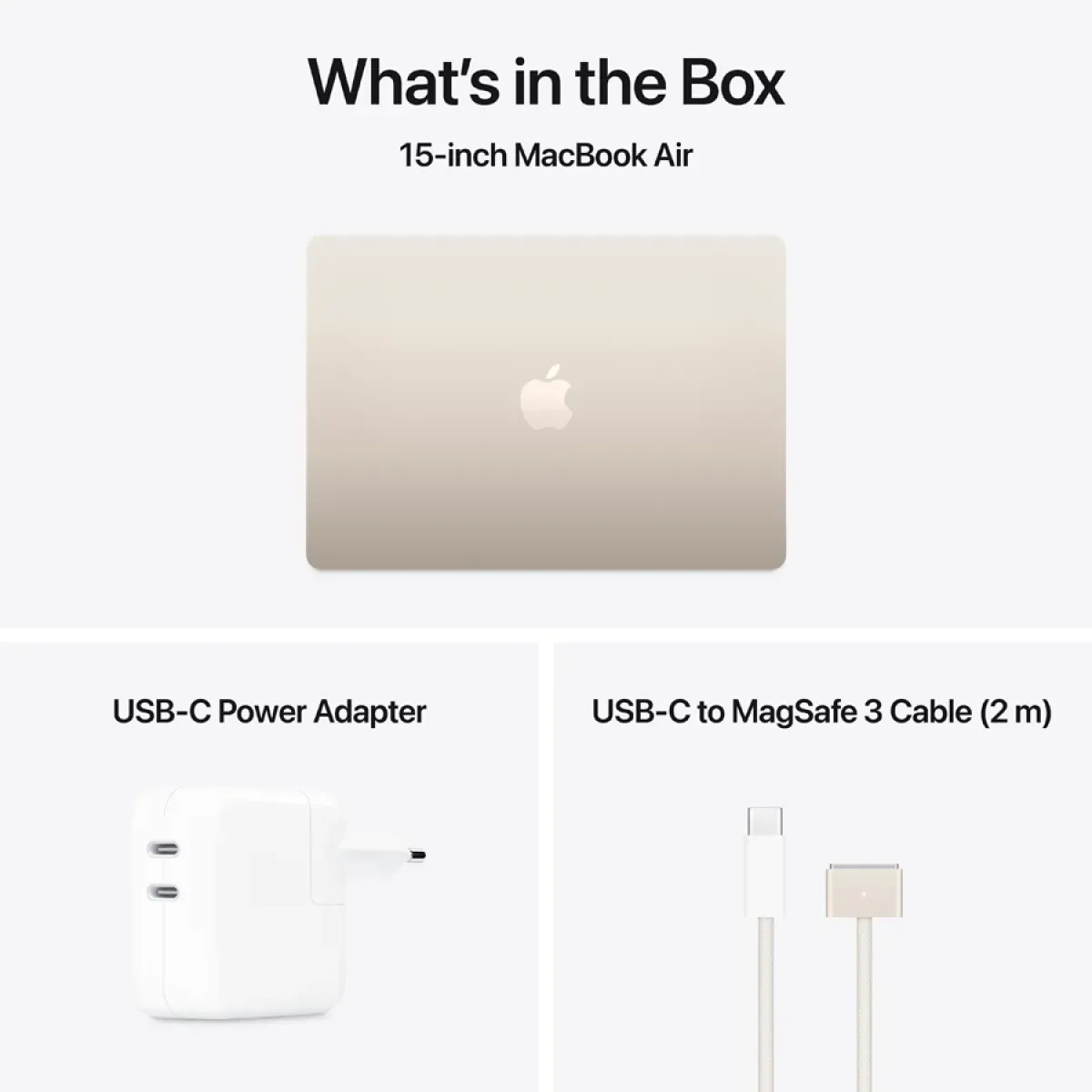 15-inch MacBook Air: Apple M4 chip with 10-core CPU and 10-core GPU, 24GB, 512GB SSD - Starlight,Model A3241 — фото 12