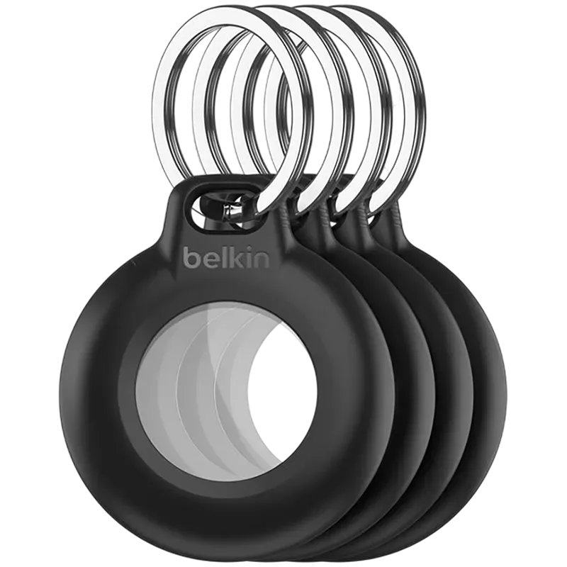 BELKIN Secure Holder - Airtag - Waterproof Keyring - 4 Pack, Black — купить в Lirotech