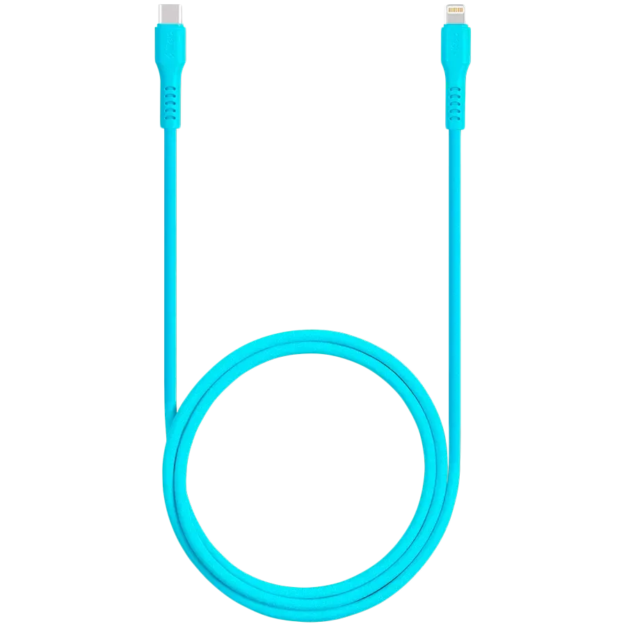 ttec Type-C - Lightning Charge / Data Cable , 120cm,Neon Blue — фото 2