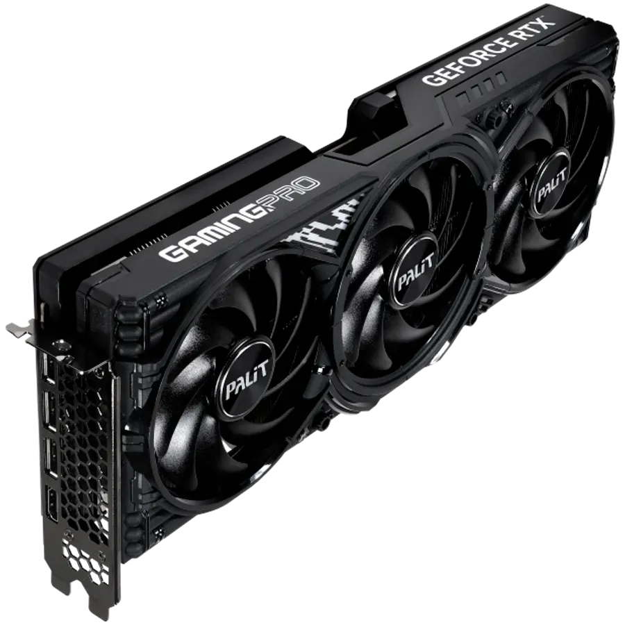 PALIT GeForce RTX 5070 Ti GamingPro-S OC 16GB GDDR7 256 bit, 1x HDMI 2.1b, 3x DP 2.1b, 3 Fan, 1x 16-pin pwr connector, 750W, 331.9 x 127.1 x 49.7 mm, NE7507TS19T2-GB2031U — фото 2