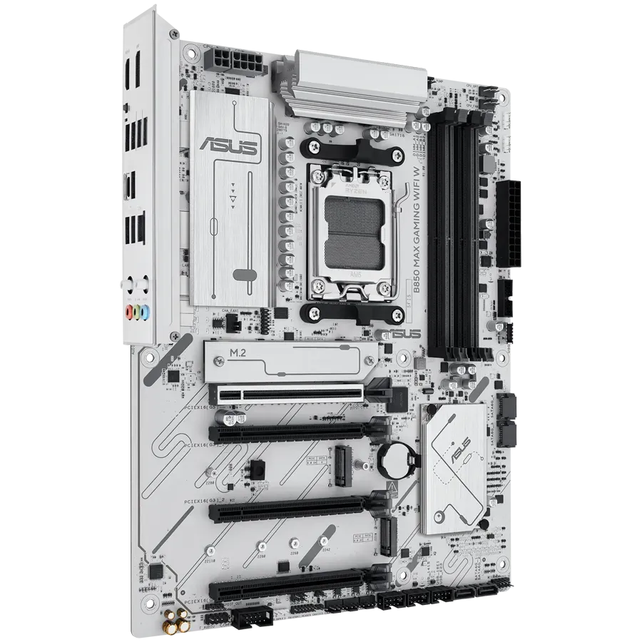ASUS Main Board Desktop Socket AM5 AMD B850 Chipset 4 xDIMM slots,DDR5 1 x DisplayPort 1 x HDMI port 1 x PCIe 5.0 x16 slot(supports x16 mode) 1 x Wi-Fi module 3 x M.2 4 x SATA ATX Form Factor — фото 2