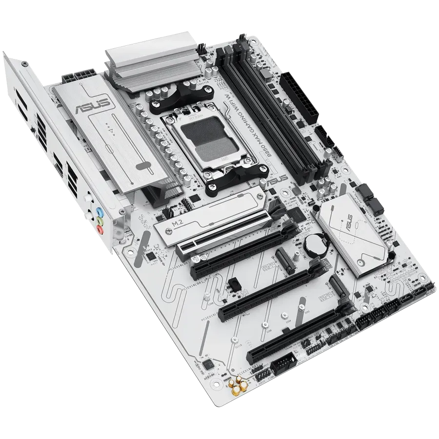 ASUS Main Board Desktop Socket AM5 AMD B850 Chipset 4 xDIMM slots,DDR5 1 x DisplayPort 1 x HDMI port 1 x PCIe 5.0 x16 slot(supports x16 mode) 1 x Wi-Fi module 3 x M.2 4 x SATA ATX Form Factor — фото 3
