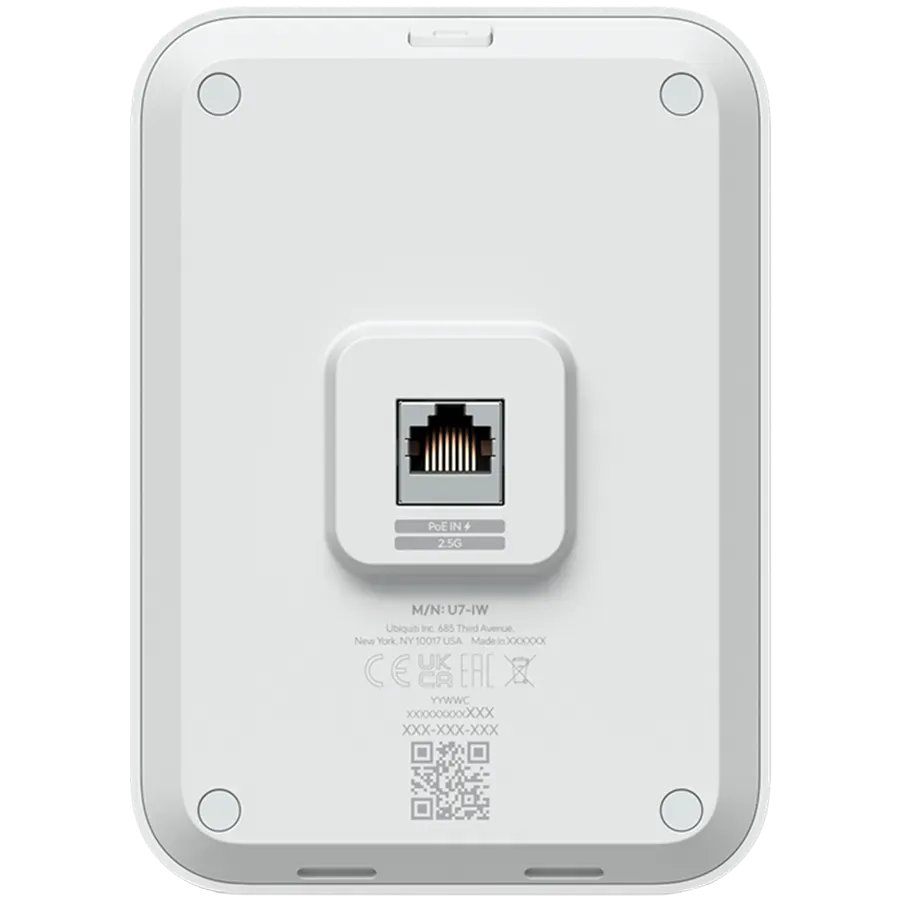 Ubiquiti UniFin U70IW Wall mounted WiFi 7 AP with 4 spatial streams and an integreated 2.5GbE PoE switch desined for hospitality enviorments — фото 2