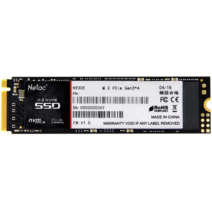 Netac N930E Pro PCIe 3 x4 M.2 2280 NVMe 3D NAND SSD 256GB, R/W up to 2040/1270MB/s — 256GB SSD — купить в Lirotech