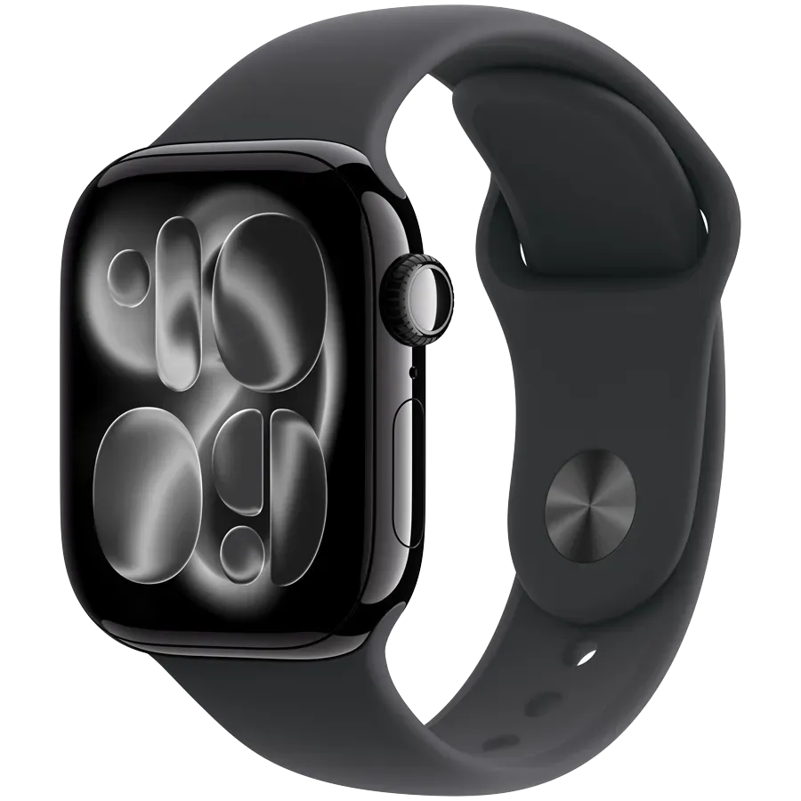 Apple Watch Series 11 GPS 42mm Jet Black Aluminium Case with Black Sport Band - M/L,Model A3331 — купить в Lirotech