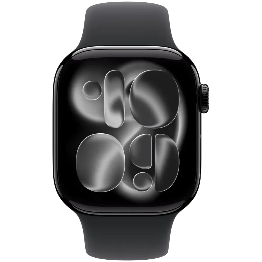 Apple Watch Series 11 GPS 42mm Jet Black Aluminium Case with Black Sport Band - M/L,Model A3331 — фото 2