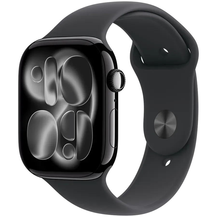 Apple Watch Series 11 GPS 46mm Jet Black Aluminium Case with Black Sport Band - M/L,Model A3333 — купить в Lirotech