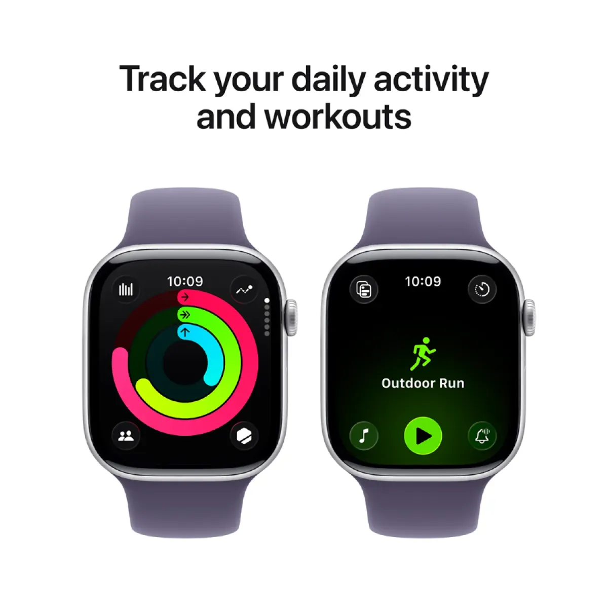Apple Watch Series 11 GPS 46mm Silver Aluminium Case with Purple Fog Sport Band - S/M,Model A3333 — фото 8