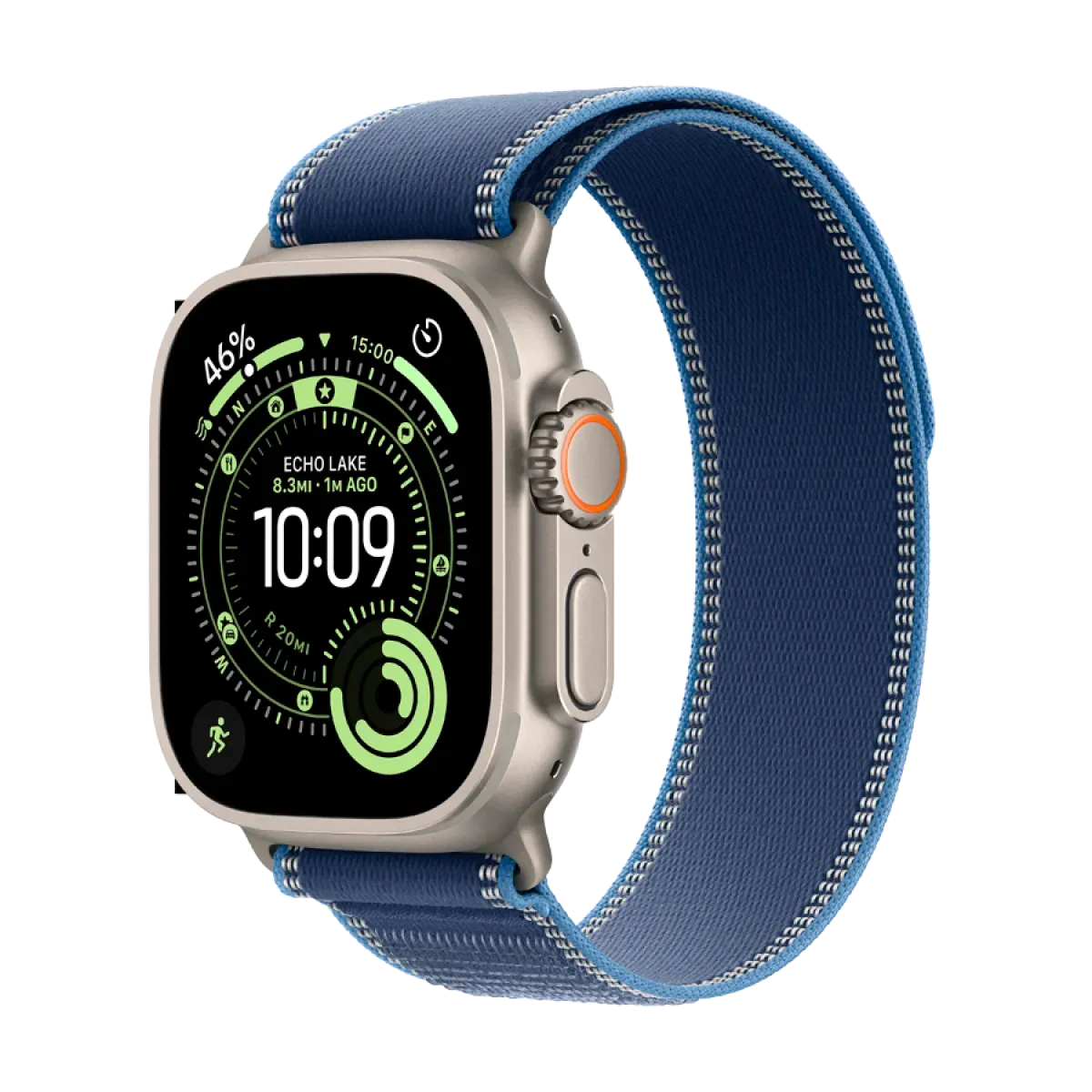 Apple Watch Ultra 3 GPS + Cellular 49mm Natural Titanium Case with Blue/Bright Blue Trail Loop - M/L,Model A3281 — фото 5