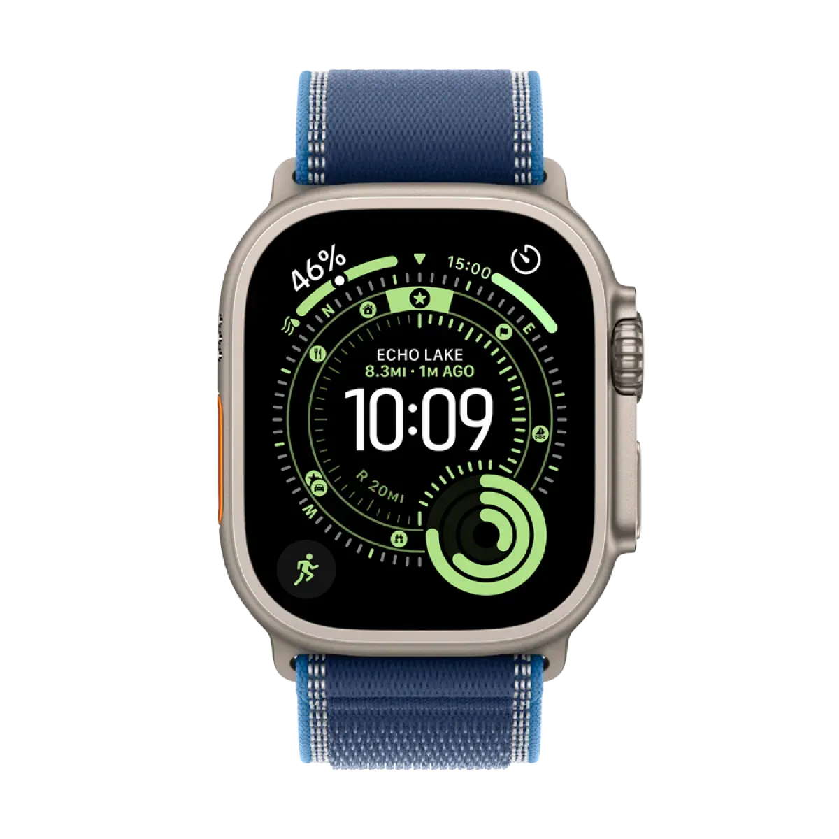 Apple Watch Ultra 3 GPS + Cellular 49mm Natural Titanium Case with Blue/Bright Blue Trail Loop - M/L,Model A3281 — фото 6