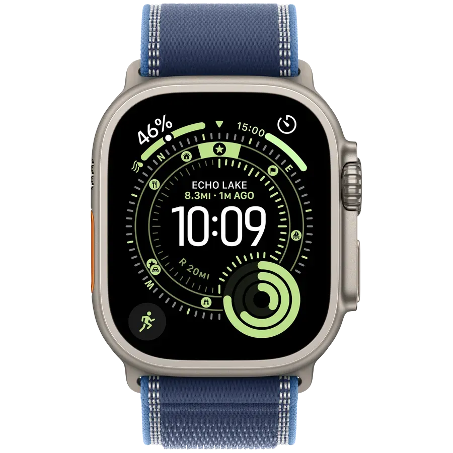 Apple Watch Ultra 3 GPS + Cellular 49mm Natural Titanium Case with Blue/Bright Blue Trail Loop - M/L,Model A3281 — фото 2