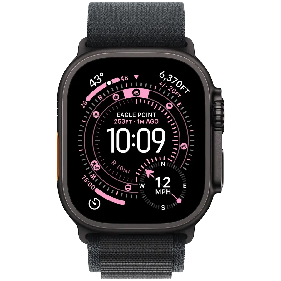 Apple Watch Ultra 3 GPS + Cellular 49mm Black Titanium Case with Black Alpine Loop - Small,Model A3281 — фото 2