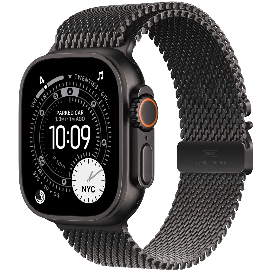 Apple Watch Ultra 3 GPS + Cellular 49mm Black Titanium Case with Black Titanium Milanese Loop - Medium,Model A3281 — Intel Core Ultra 3 GPS — купить в Lirotech