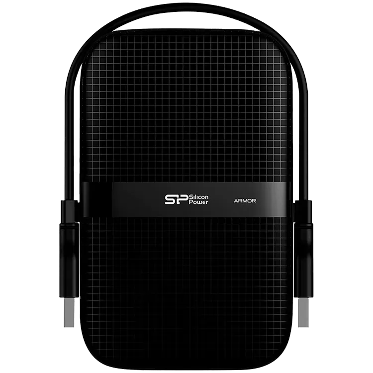 Silicon Power Armor - A60 1TB Portable HDD USB 3.2 Gen1 Black, Shockproof MIL-STD 810G Method 516.6 Procedure IV, Water-resistant IPX4, LED light — купить в Lirotech
