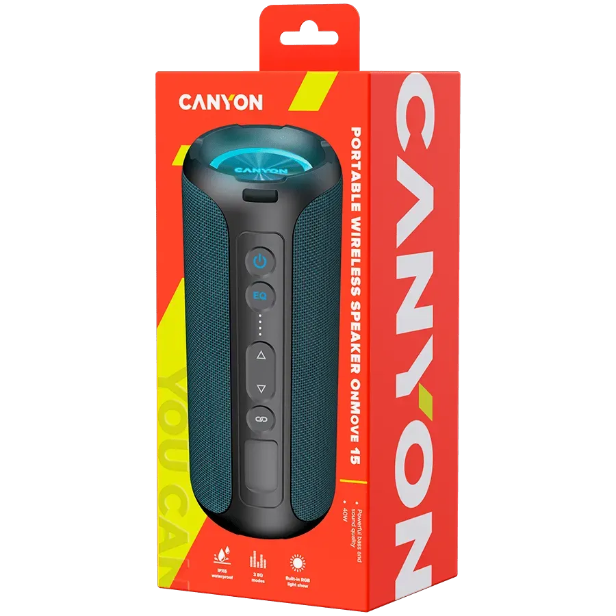 CANYON speaker OnMove 15 40W EQ TWS AUX Dark Blue — фото 6