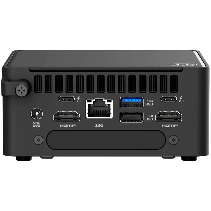 ASUS NUC 15 PRO/RNUC15CRHC500002/Core 5 210H 45W/Intel UHD graphics/no RAM/no Storage/Intel Wi-Fi 7 BE202/USB Total - 7/4 USB Type-A/3 USB Type-C (1x USB3.2 + 2x TB4)/2x HDMI 2.1/Support Displays - 4x 4K/no OS/EU Cord/Kit (L6)/Tall/EAN:4711387949931 — фото 4