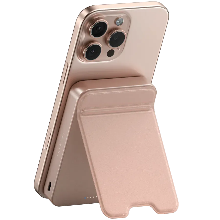 SATECHI Qi2 10K Magnetic Power Bank with Stand (Desert Rose) — фото 6