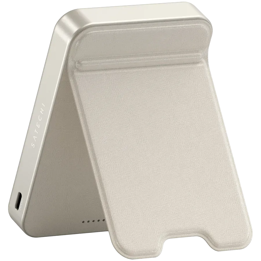 SATECHI Qi2 10K Magnetic Power Bank with Stand (Sand) — фото 2