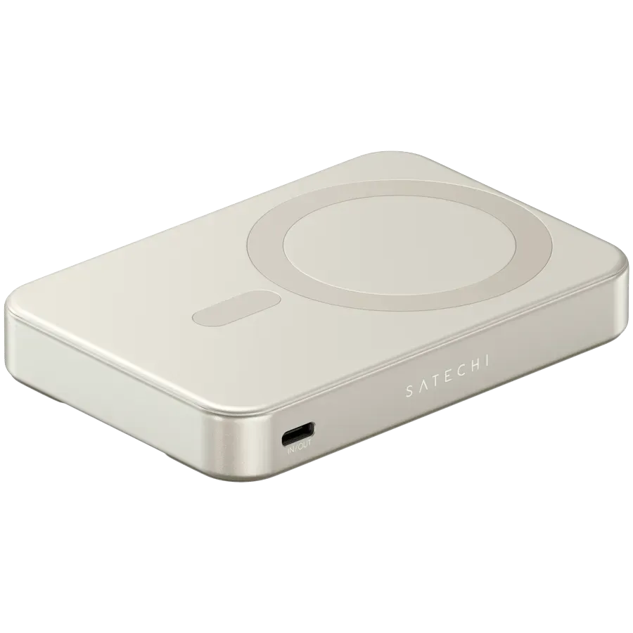SATECHI Qi2 10K Magnetic Power Bank with Stand (Sand) — фото 3