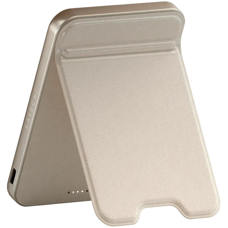 SATECHI Qi2 5K Magnetic Power Bank with Stand (Sand) — фото 2
