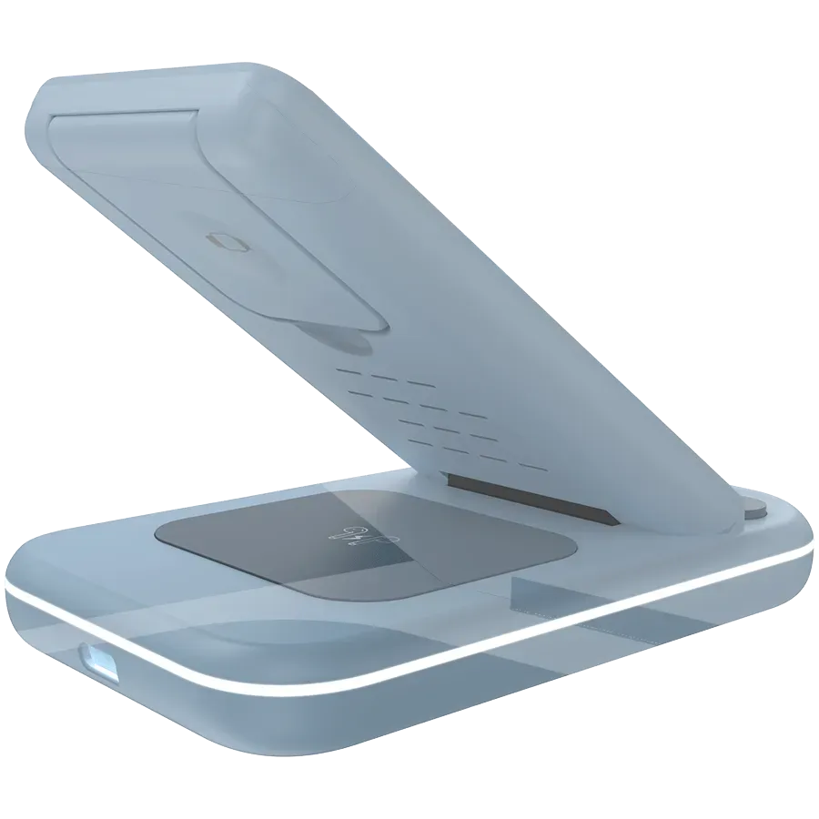 CANYON wireless charger WS-304 15W 3in1 Blue — фото 5