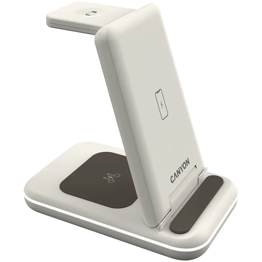 CANYON wireless charger WS-304 15W 3in1 Cosmic Latte — фото 4
